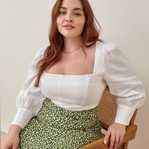 Reformation Stilton Linen Top